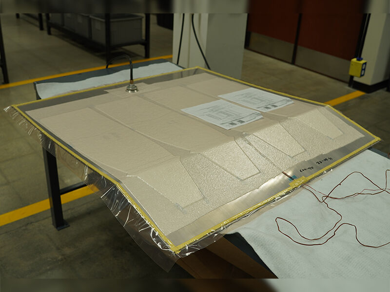 Marine carbon fiber fins in production Marine carbon fiber fins in production