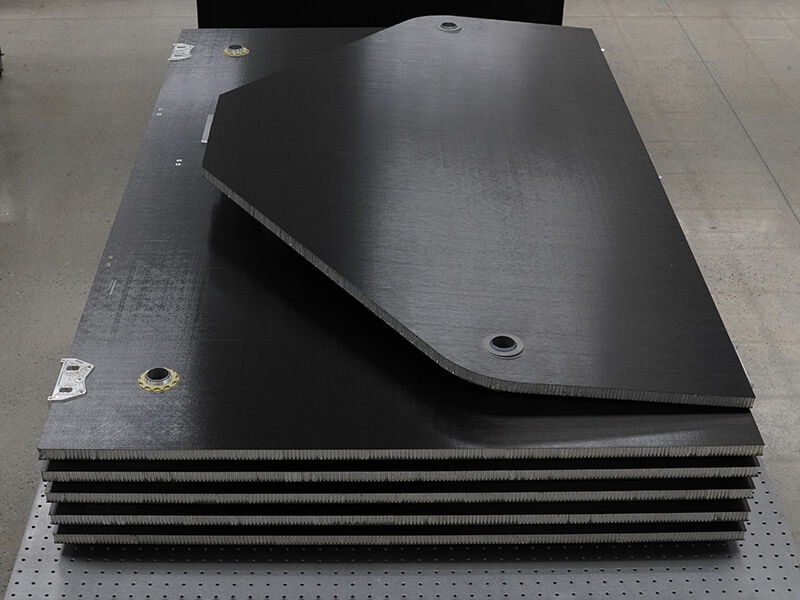 Solar wings Stack of carbon fiber panels with precision inserts that make up a solar wing.