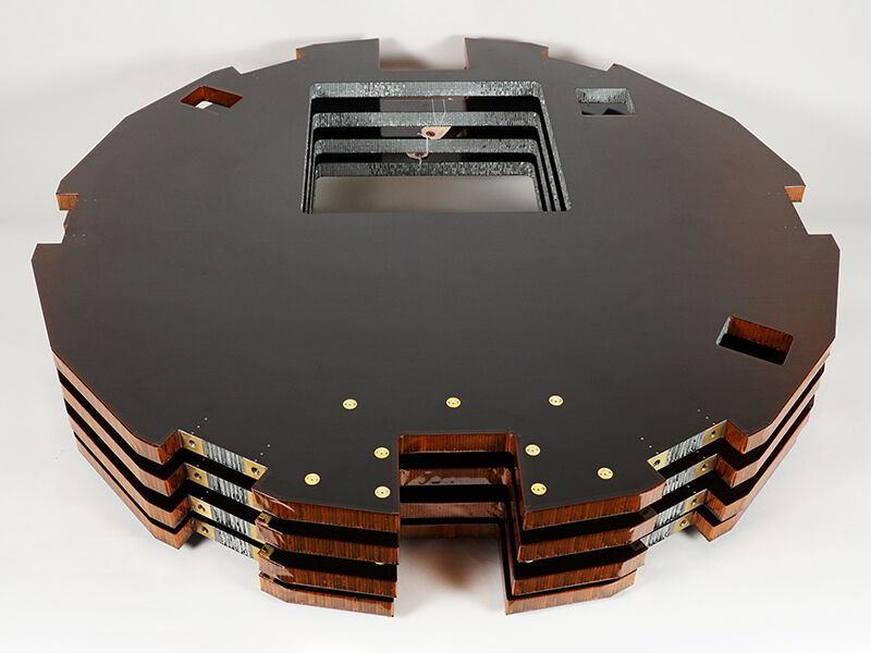 Stack of four DiskSat solar panels made of RWC's STRATOSubstrates™