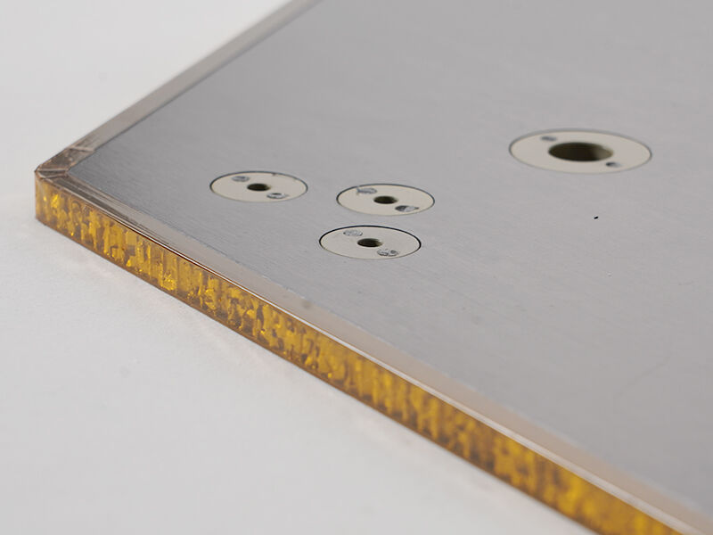 Carbon fiber solar panels detail Carbon fiber solar panel - corner detail with kapton edging and metallic inserts