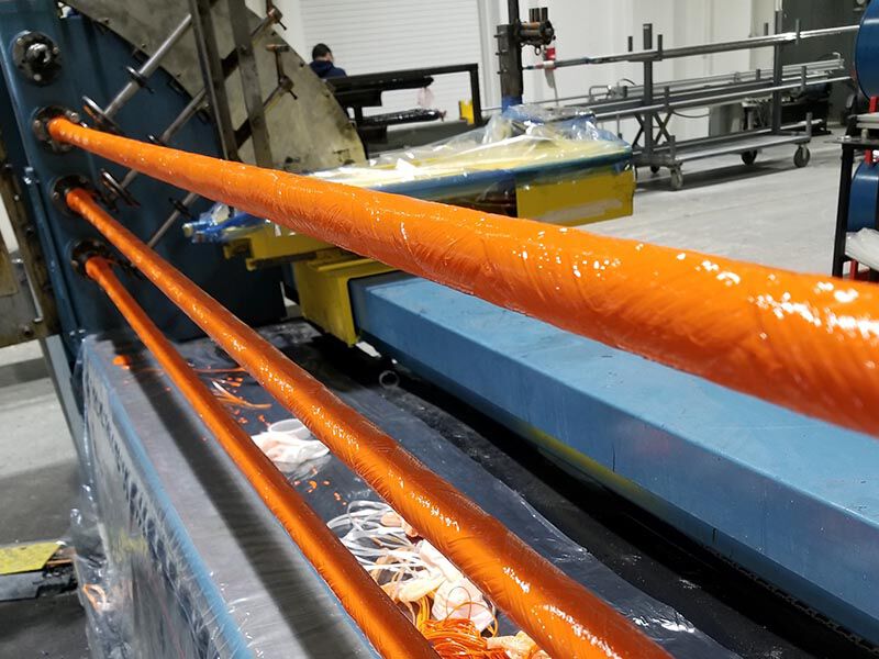 Custom filament wound tubing (under manufacture) for ice drilling equipment