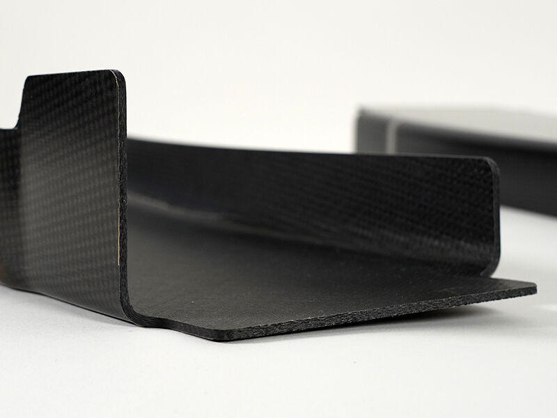 Carbon fiber cable raceway cover, detail Carbon fiber cable raceway cover, detail
