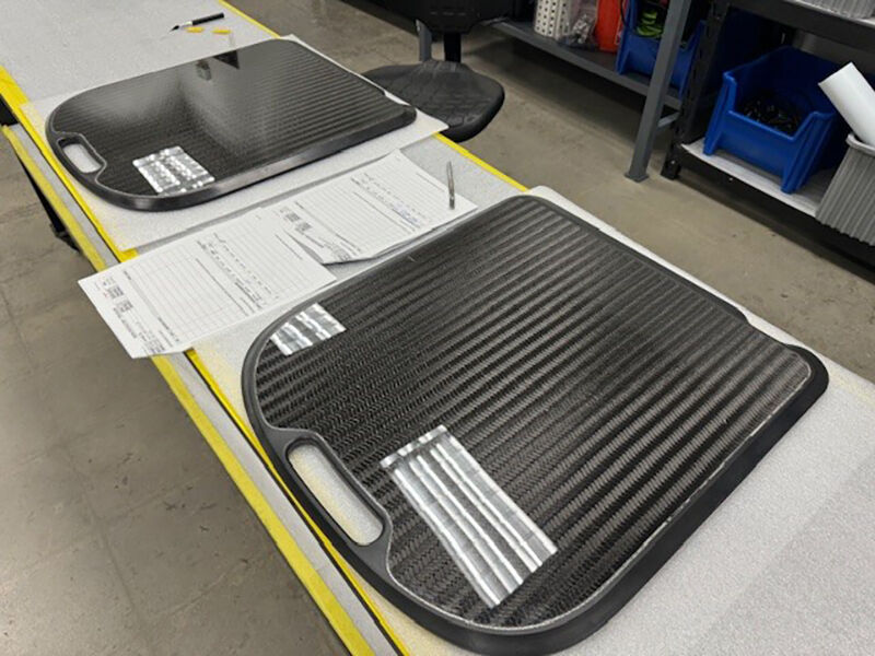 Radiolucent substrate Radiolucent substrate on table with work instructions