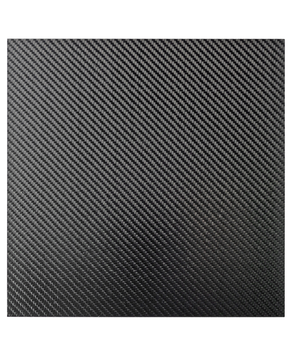 Carbon Fiber Sheet - Twill Weave - Standard Modulus - Gloss - 12" x 12" x 1/64"
