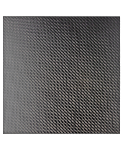 Carbon Fiber Sheet - Twill Weave - Standard Modulus - Peel Ply - 12" x 12" x 1/64"