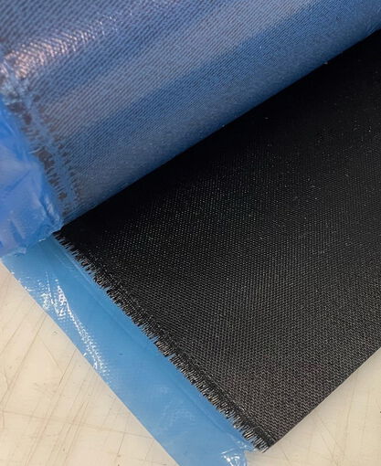 Prepreg - Fiberglass Woven (7781 E-Glass) - 39.37" Wide x 36" Long x 0.010" Thick - 35% Resin Content w/Black pigment (461 gsm OAW) - 250F Resin