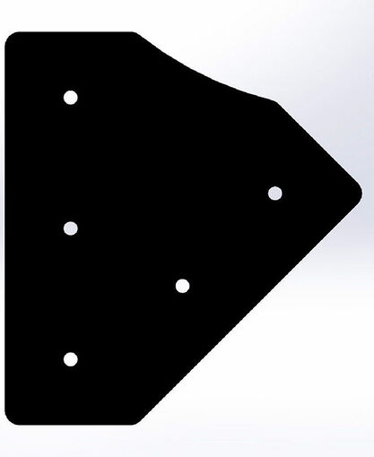 Gusset - 45 Degree - For 1 Inch ID Square - With Pilot Holes