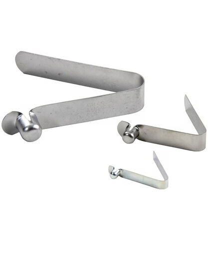 Button Clip - Stainless Steel - Fits Inside Tube Diameters - 0.50" to 0.85" - Button Diameter 0.25 inch