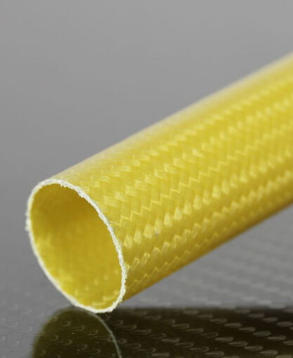 Tube - Kevlar - All Braid - 1 Ply - Yellow - 0.625 x 0.655 x 36 Inch