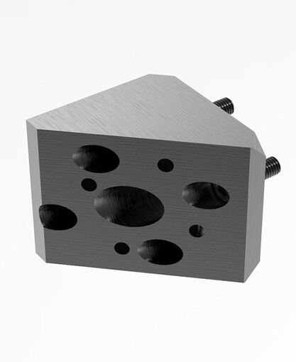 Fixed 45 Degree Angle Adapter – Main Block (MB) to Round Adapter (AD) – For 2.0-inch ID Round Tubing