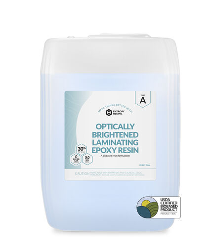 Optically Brightened Laminating Epoxy Resin