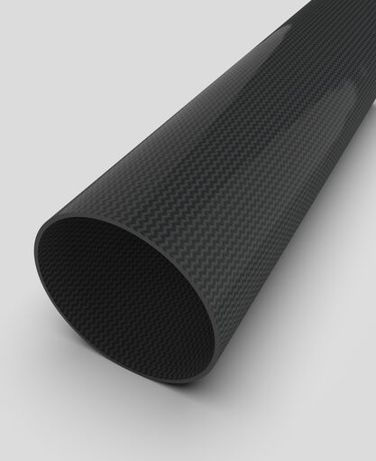 Pullbraided Carbon Fiber Tube - Smooth Matte - 1.969 (50mm) x 2.126 (54mm) x 78.74 (2m)