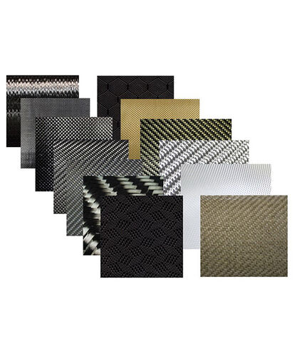 Sample Pack - Dry Fabrics - Choose from Carbon, Fiberglass, Kevlar & More