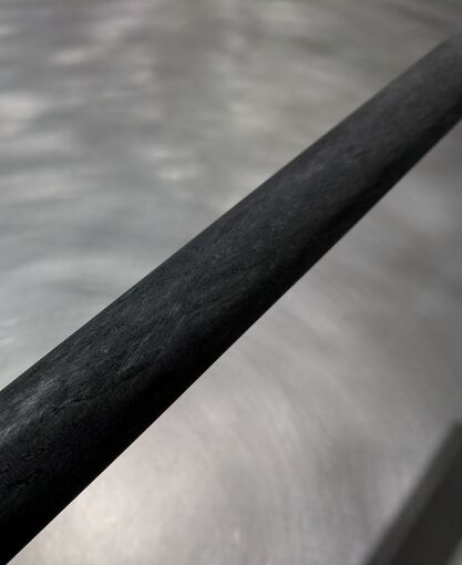 Tube - Black Dyed Fiberglass - 0.935 x 1.075 x 18 Inch