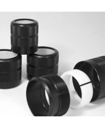 Compression Ring Clamp Set - INFINITubeUL - Large - Size 4 - Black Satin Anodized Aluminum