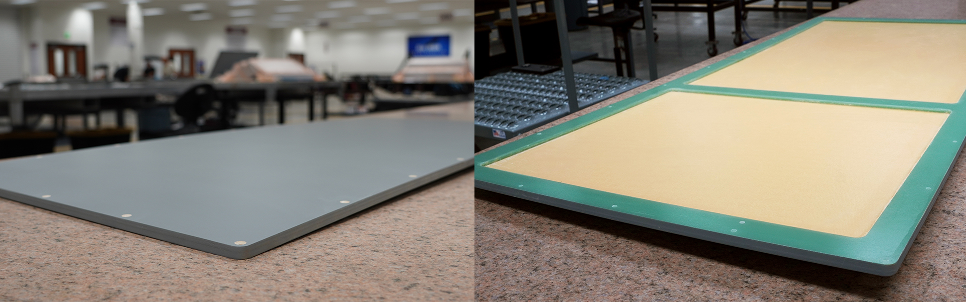 Radome Prototype exterior (left) and underside (right) Radome Prototype exterior (left) and underside (right)